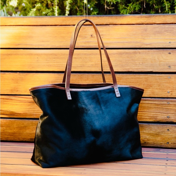 TruTru Coup de Cheveaux Hair Calf Tote - Picture 2 of 7